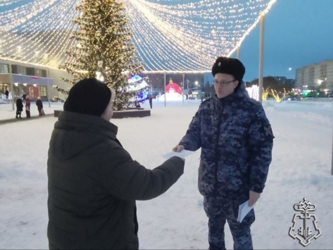 Росгвардейцы провели профилактические беседы с гражданами в рамках акции «Безопасный Новый год» в Тверской области